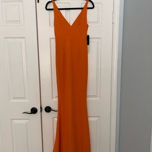 Melora Orange Sleeveless Maxi Dress